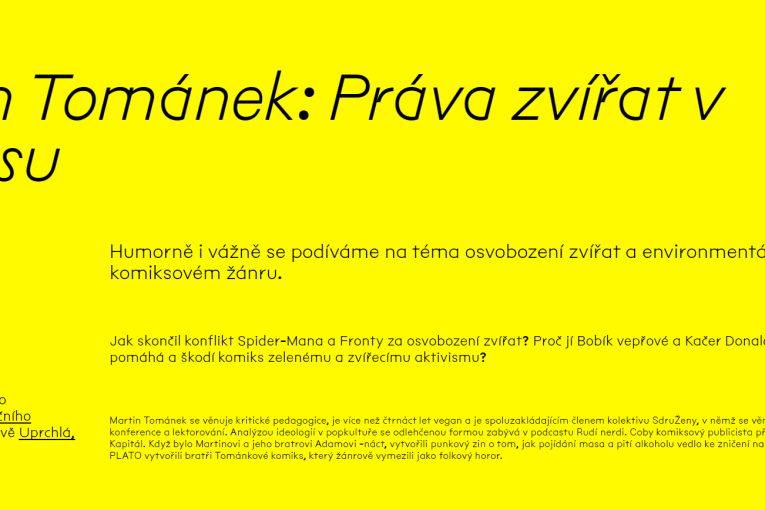 Martin Tománek: Práva zvířat v komiksu